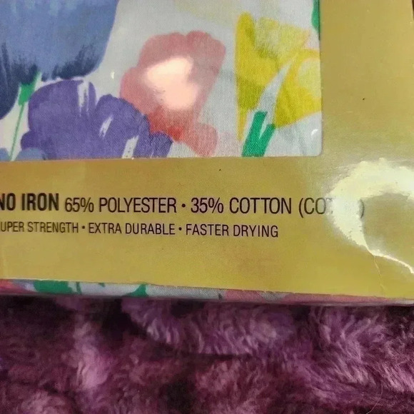 Vtg 4 Pc Set Thomaston Flower Sheets Double Sz Flat Fitted 2 Pillow Cases 54x75 - Picture 4 of 4
